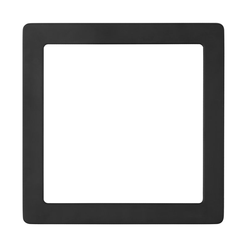 Lentille 9-s garniture Chilmark, Noir mat, H 8,44 po x l 8,44 po x P 0,6 po