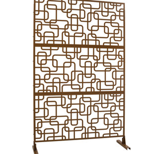 Freestanding Privacy Screen 76" H48" W, White - For Patio, Balcony Enjoyment Metal W Versatile For Outdoor Areas