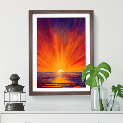 Pretty Ocean Sunset - Single Picture Frame Print