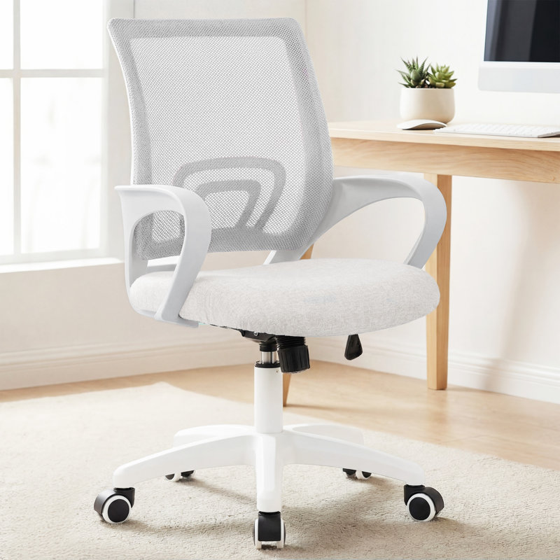 Ergonomic Mesh Commercial Use Office Task Chair, White/Ivory, 1 - piece