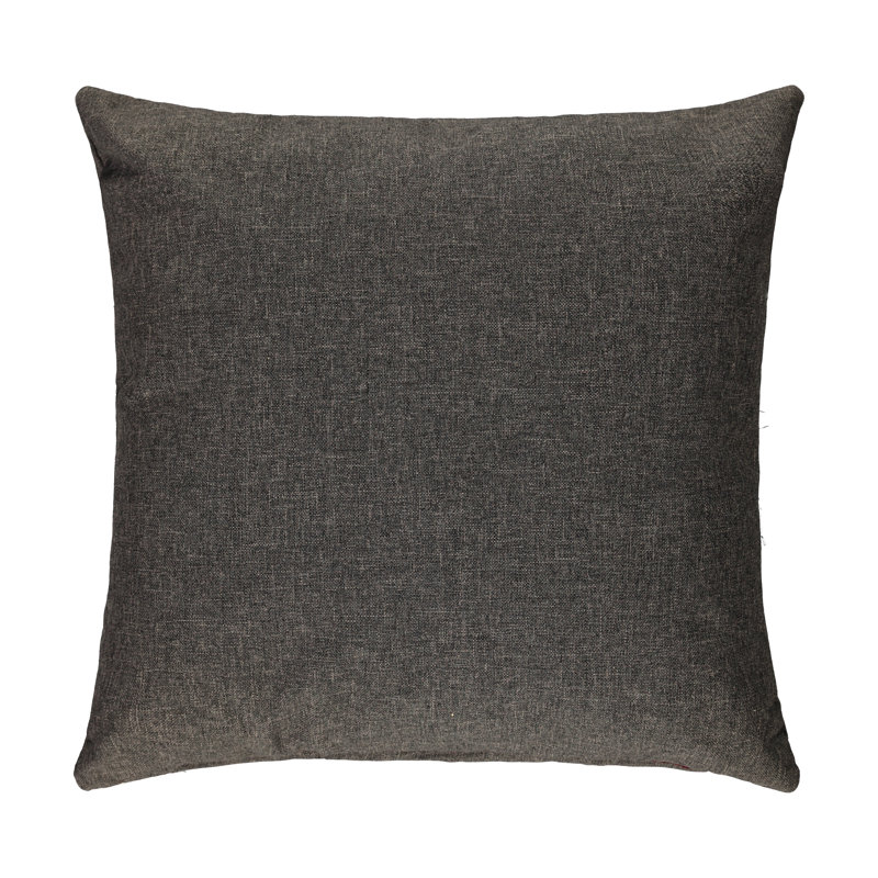 Housse de coussin carré S&G Slubb, Brun, 18" x 18"