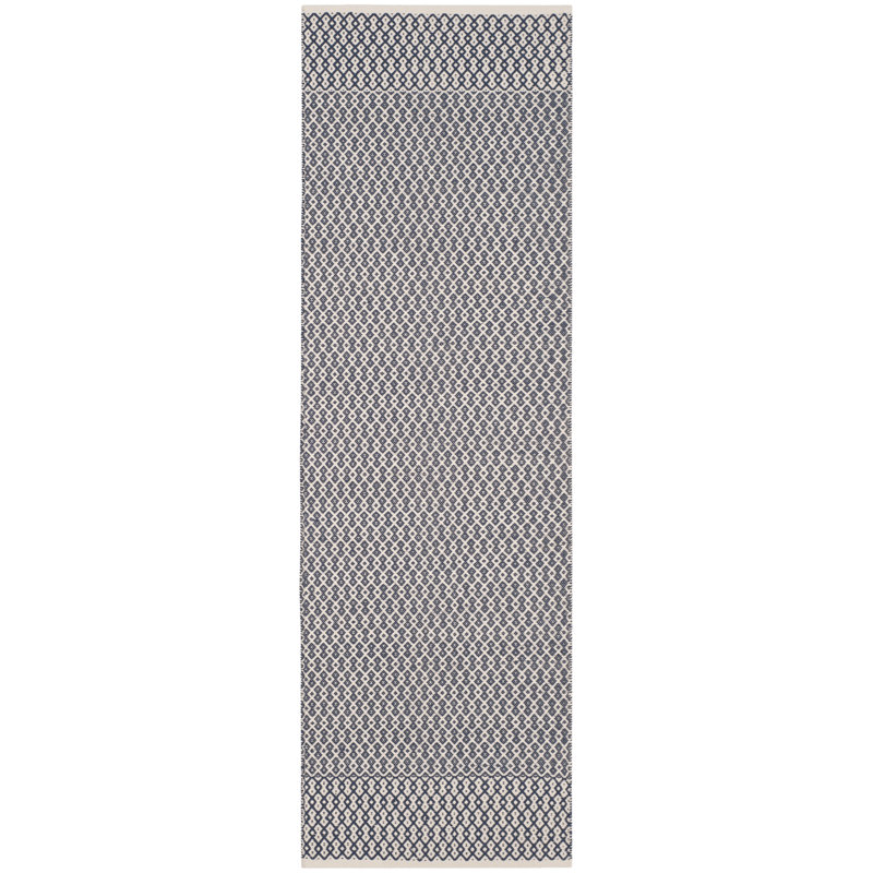 Bester Hand Woven Cotton Geometric Rug, Runner 2'3" x 14'
