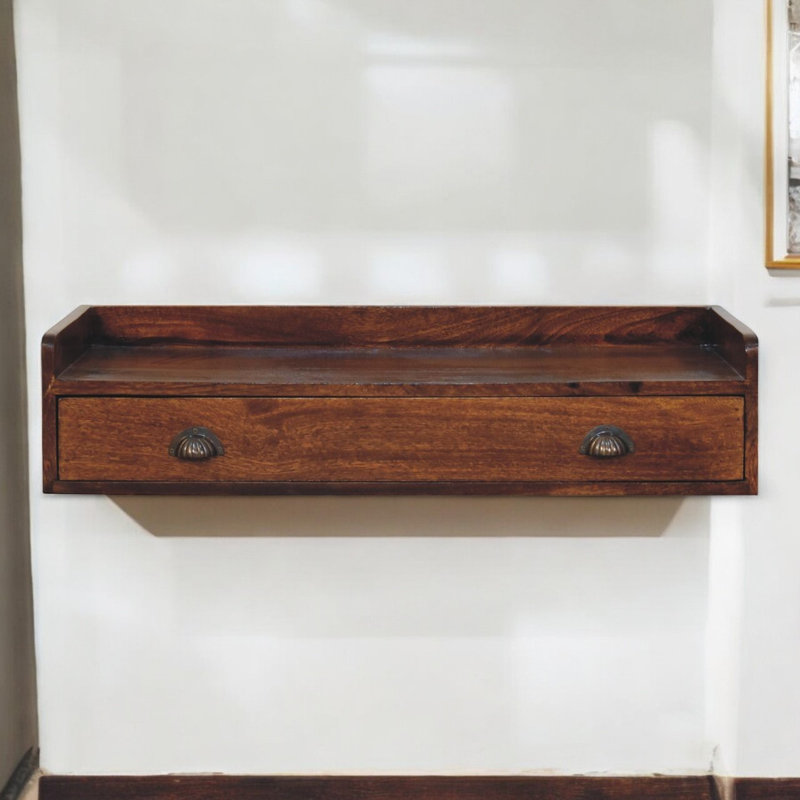 80 cm W Solid Wood Top Console Table