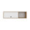 Armoire murale à une porte Sahara de 47 po de largeur avec trois tablettes et porte escamotable pour bureau à domicile, salon, cuisine, garage blanc et chêne naturel