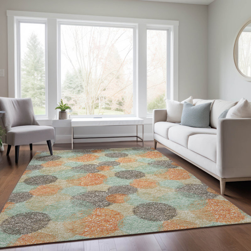 Tapis intérieur / extérieur lavable à la machine 3 pi x 5 pi ACN977 Chayden, Rectangle 8 pi x 10 pi