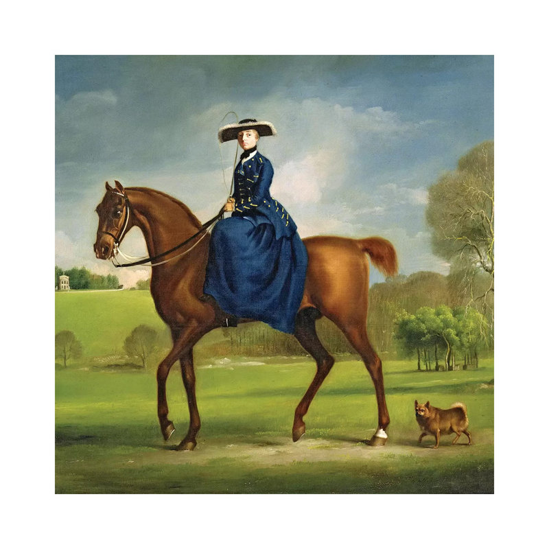 The Countess Of Coningsby In The Costume Of The Charlton Hunt, C.1760 by George Stubbs - Wrapped Canvas Painting