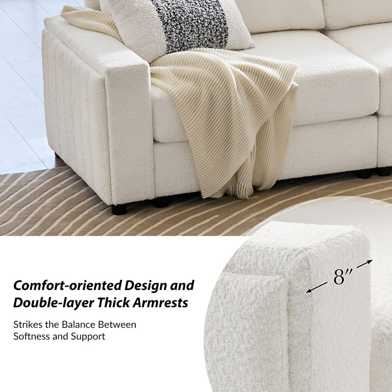 Fauteuil d'appoint surdimensionné 52 po Grandon, Ivoire ivoire