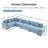 154.6" Oversized L-Shaped Corduroy Upholstered Sectional-982612594