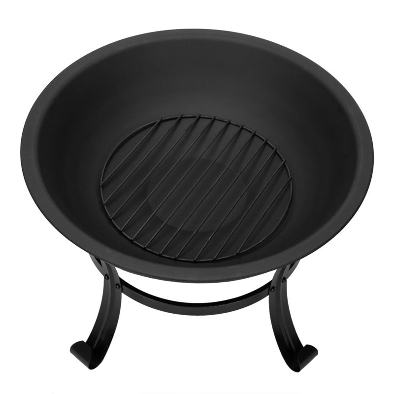 Foyer d'extérieur en fer avec couvercle Brijette H 15,75 po x l 21,65 po