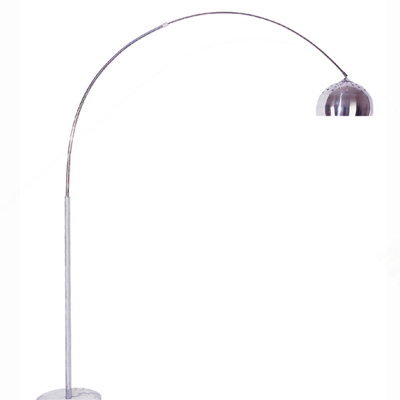 85" Tall Metal Floor Lamp With White Marble Base, Arch Design