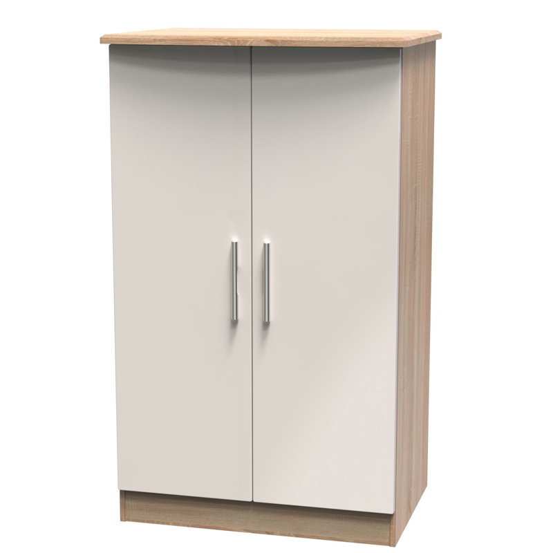 Birriel Manufactured Wood Wardrobe, Kashmir Gloss/Bardolino Oak
