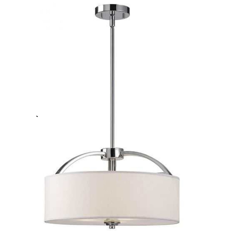 Luminaire suspendu tambour unique à 3 lumières