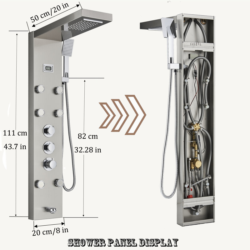 48'' Shower Panel with Fixed Shower Head
