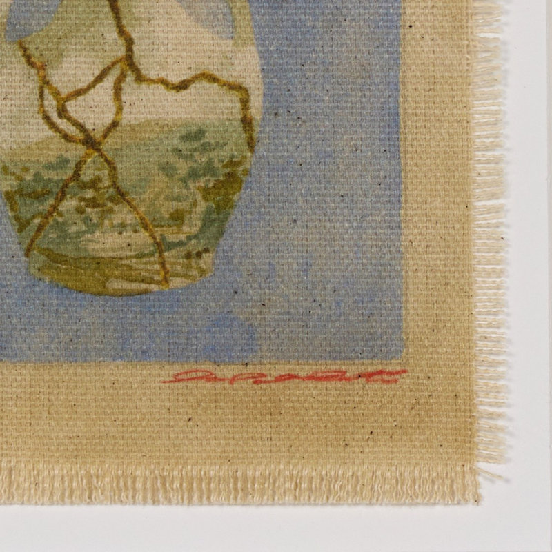 Poetic Mend Blue 2 Painting by Laurel-Dawn Latshaw, 24" H x 24" W