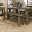 Almerton Solid Reclaimed Pine 4 Piece Dining Set - Dining Table 2 Benches 1 Extension Leaf-2043116184