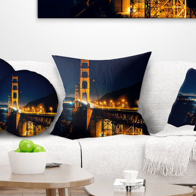 Coussin Golden Gate at Night - Pier & Bridge