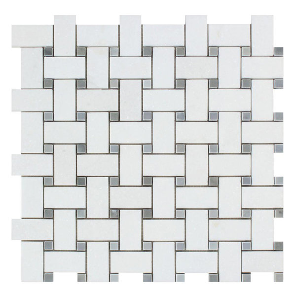 Marble Basketweave Mosaic Wall & Floor Tile
