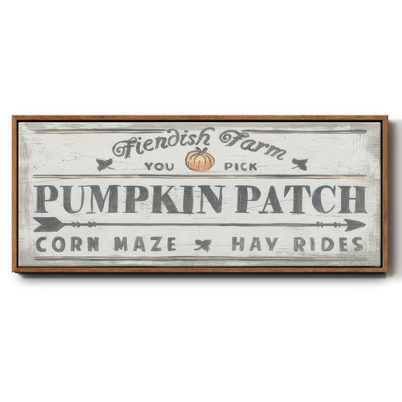«Pumpkin Patch II», toile encadrée, H 20 po x l 50 po