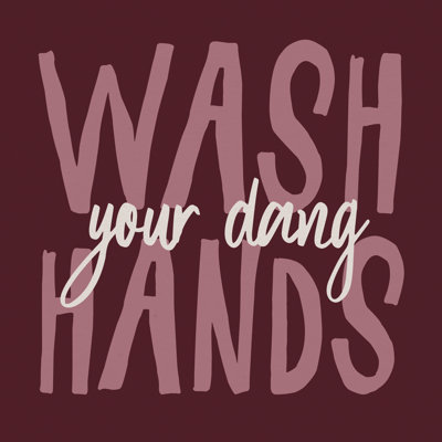 Bathroom Advice I Purple 1 Piece Wrapped Canvas Wall Art