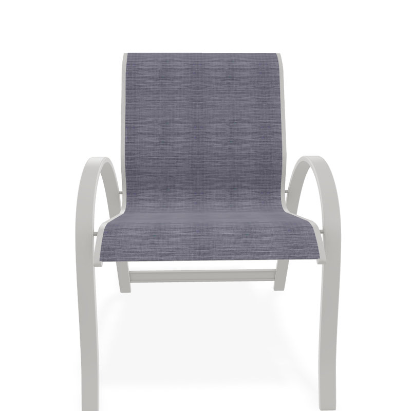 Fauteuil de salle à manger empilable Hiraku, Brooks, Neige