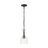 Corder Mini Pendant - Antique Black Iron - Hammered Water Glass-881641178