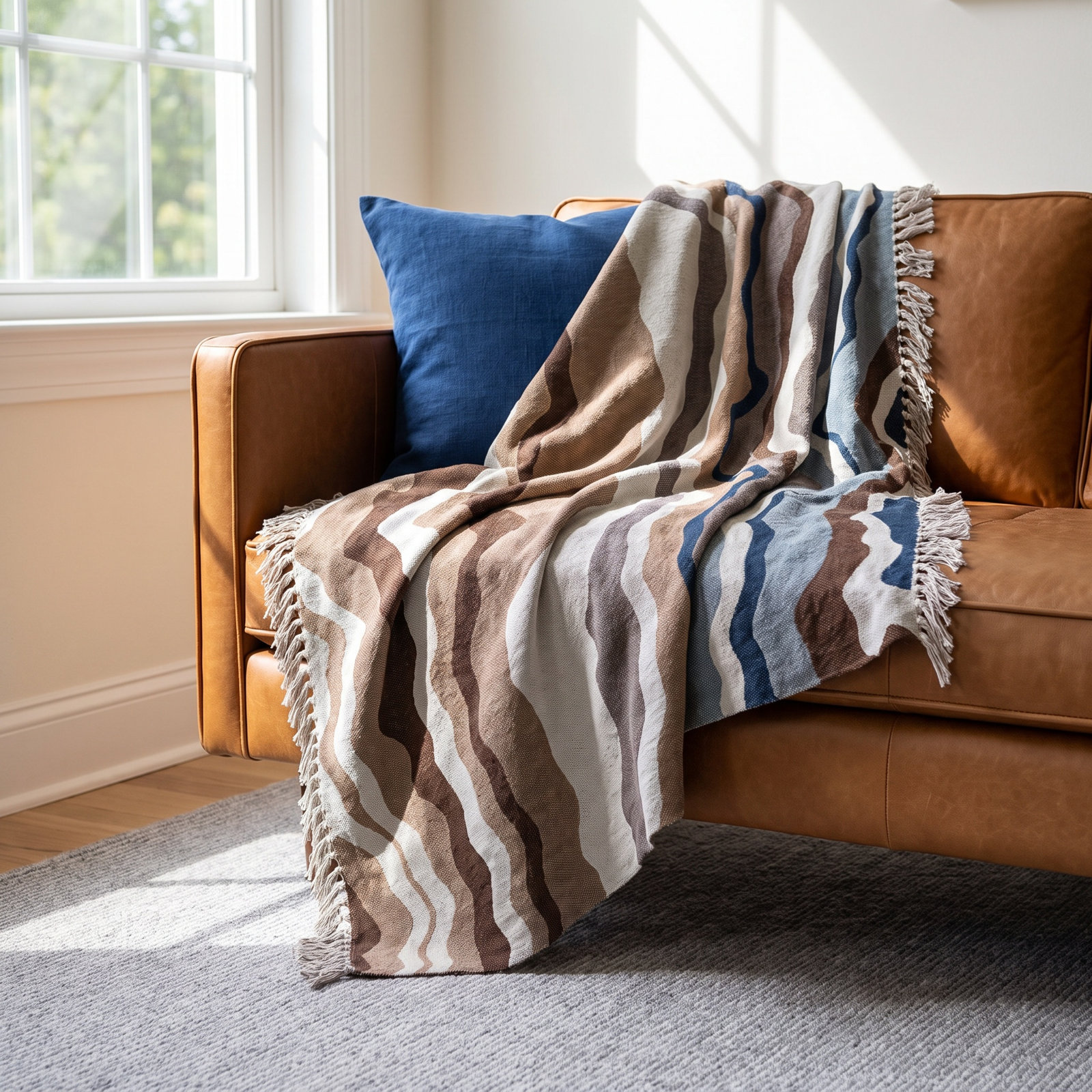 Canary Cotton Blend Hand Woven Throw Blanket