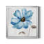 Bleu floral - peinture sur toile encadrée-443362305-443362311