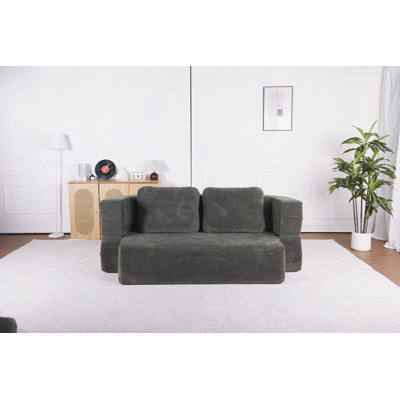 Canapé-lit convertible avec couverture, tissu de lit grand nuage désossé Scott pour salon, 
Causeuse modulaire avec éponge solide à haute densité sans assemblage.
