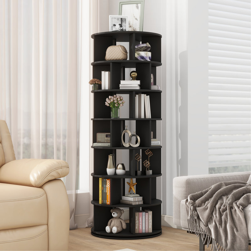 Étagère à chaussures rotative, étagère à chaussures rotative à 7 niveaux avec 5 grilles par couche, présentoir, organisateur de carrousel à chaussures pivotant à 360 ° pour vestibule, salon