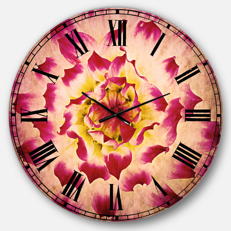 Smooth White Rose Petals - Horloge murale traditionnelle, Surdimensionné