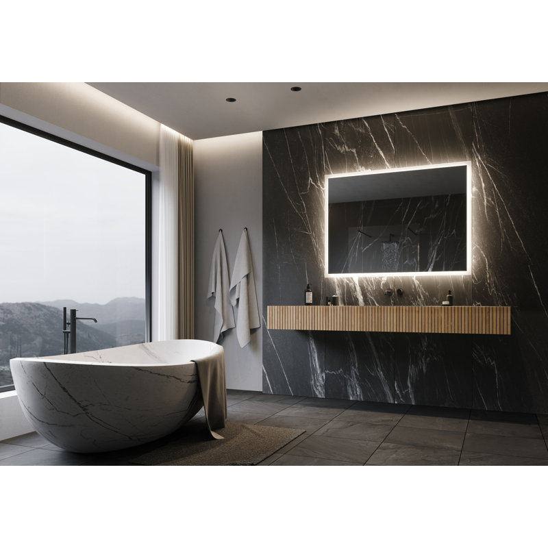 Miroir de salle de bain/meuble-lavabo rétro-éclairé Goetsch, H 36 po x l 48 po