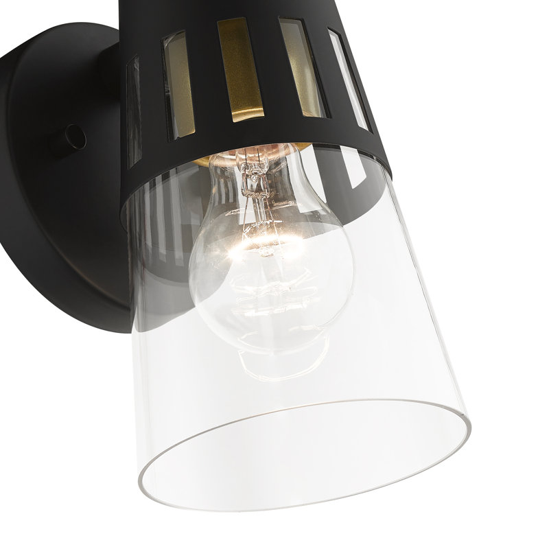 Margaretta Wall Light, Black, 8" H x 4.75" W x 5.75" D
