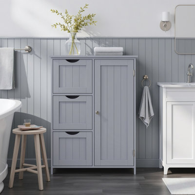 Armoire de rangement autoportante avec tablettes réglables Laken