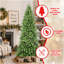 6FT Slim Christmas Tree – 850 Tips, PE+PVC Branches, Hinged Design for Easy Setup, Stable Metal Stand – Ideal for Corners & Small Spaces-1409230996