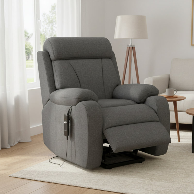 Fauteuil inclinable classique avec rangement, Gris foncé