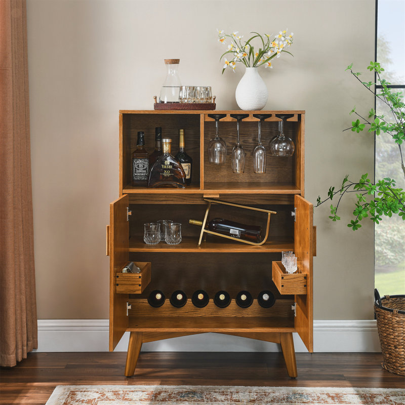 Armoire pour boissons alcoolisées polyvalente avec plusieurs options de rangement et conception durable