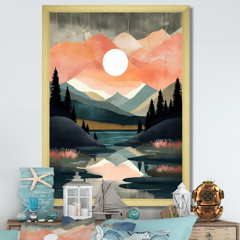 «Tropical Paradise III», reproduction sur toile, H 44 po x l 34 po x P 1,5 po, Cadre doré à une seule photo