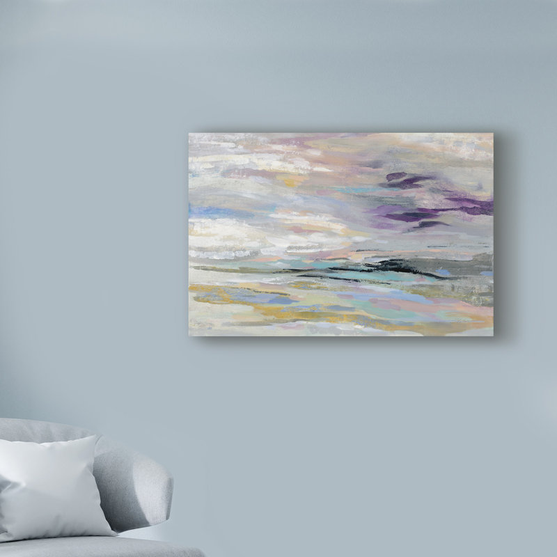 «Sea and Sky», reproduction de peinture à l'acrylique sur toile tendue, H 12 po x l 19 po x P 2 po