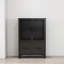 Armoire de rangement avec 4 portes en fer, tablette réglable et cadre en métal noir robuste-1225529952