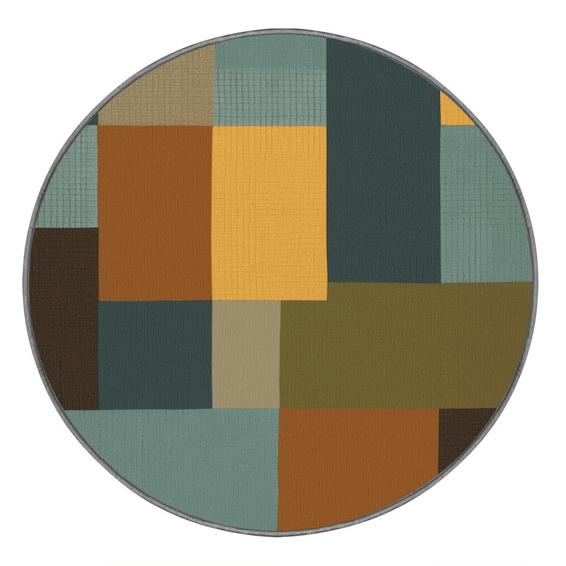 Square Strata Rug, Round 7'
