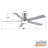 52" Modern Brushed Nickel Finish Reversible Quiet Motor Ceiling Fan with Light and Remote Control