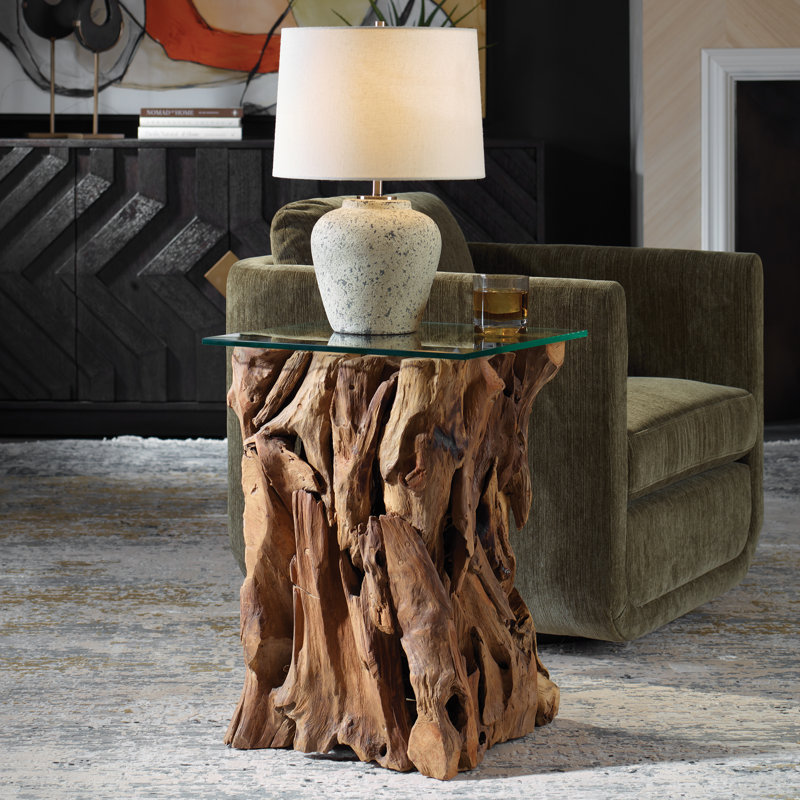 Swind Teak Wood End Table