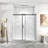 56"-60"W x 70"H Frameless Shower Door, Sliding Shower Door, with Premium 5/16"(8mm) Thick Tempered Glass Shower Enclosure,Double Side Easy Clean Coat,Matte Black Finished With Buffer-122517095