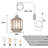 Boho Crystal Swag Lamp with Plug-in Cord – 16.4 FT Dimmable Hanging Light for Kitchen Island, Dining Room