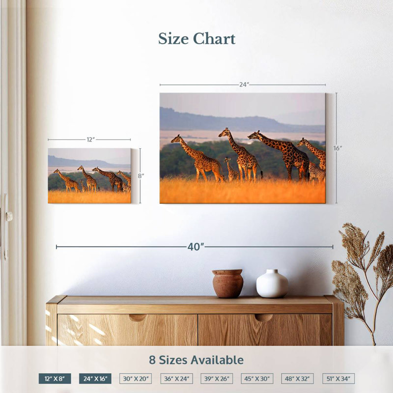 Crowle Giraffe Family Travel, H 16 po x l 24 po