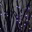 6 pi Arbre de Noël artificiel pré-éclairé avec 160 lumières à DEL orange et mauve Halloween