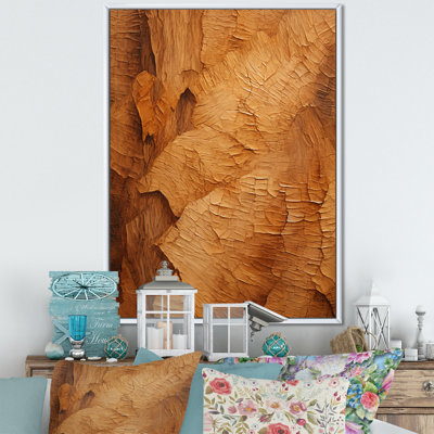 «Brown Tree Bark Essence 1», art mural arbre