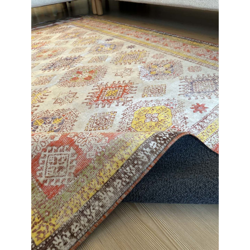 Lanney Performance Cotton Washable Moroccan Rug, Rectangle 2'7" x 7'3"