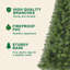 Arbre de Noël artificiel non éclairé 6 pi avec 490 pointes, branches pleines en PVC, arbre de Noël classique avec support en plastique à 4 pieds pour la décoration intérieure-1886465617