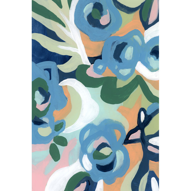 Bright Floral Dance II by June Erica Vess - Wrapped Canvas Print, 45.72cm H x 30.48cm W x 3.8cm D